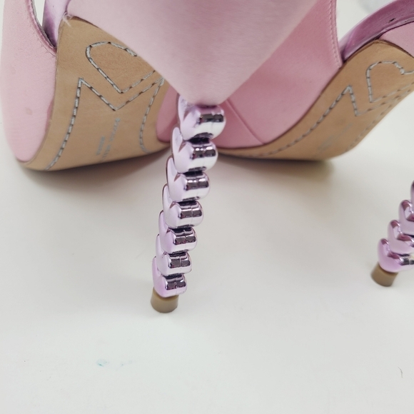 Sophia Webster | Pink Tyra Satin Slingback Sandal Heels (EU Size 40/US Size 10) - Picture 10 of 13